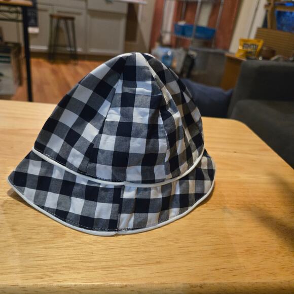 Janie and jack hat baby size 0 to 3 months black white gingham bucket hat - Picture 2 of 5